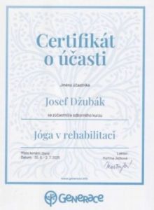 Certifik�t j�ga v rehabilitaci �ervenec 2023